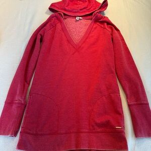 Hang Ten Red V-Neck Hooded pullover pink Sweater